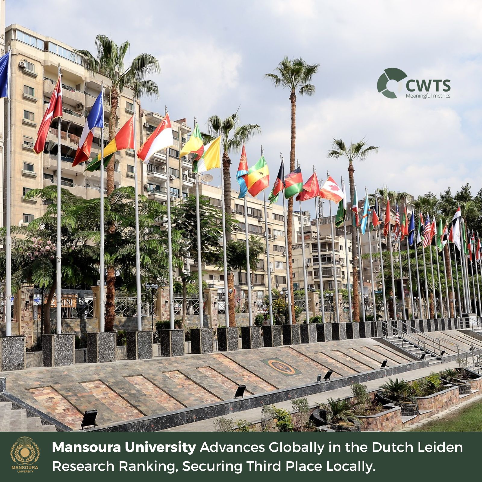 Mansoura University Advances Globally in the Dutch Leiden Research Ranking, Securing Third Place Locally